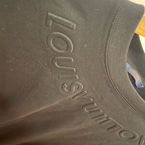 Luxury Meets Simplicity: Louis Vuitton Embossed T-Shirt Black